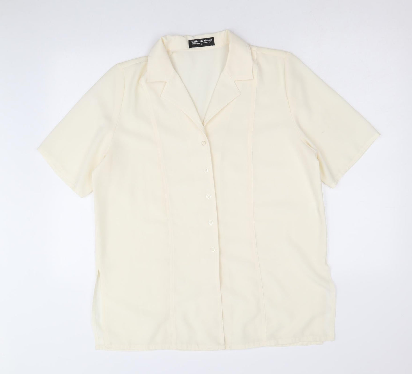 Womens UK Size M Joella Di Marco Yellow Basic Button-Up
