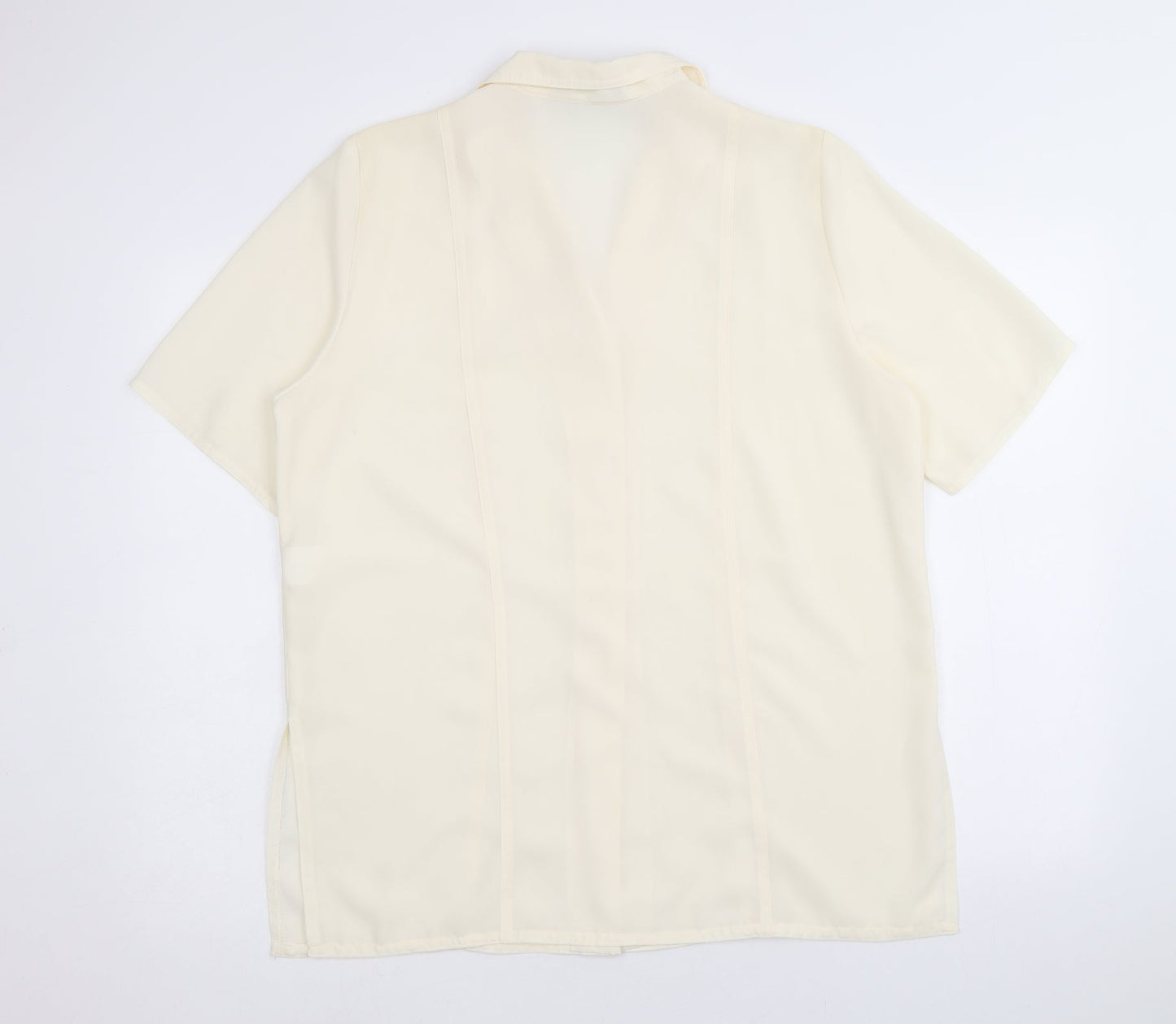 Womens UK Size M Joella Di Marco Yellow Basic Button-Up