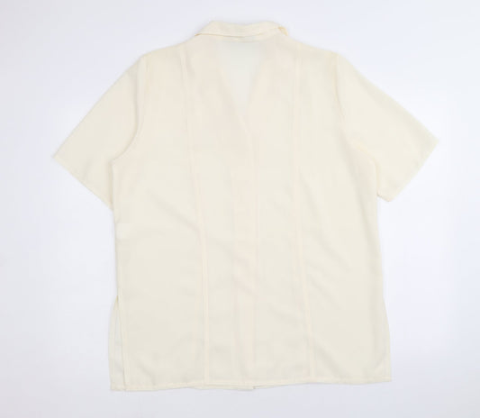 Womens UK Size M Joella Di Marco Yellow Basic Button-Up