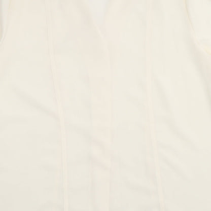 Womens UK Size M Joella Di Marco Yellow Basic Button-Up