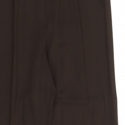 Gina Bacconi Womens Brown Polyester Trousers Size 16 Regular Zip