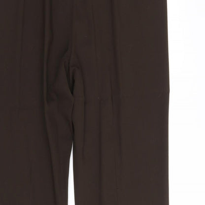 Gina Bacconi Womens Brown Polyester Trousers Size 16 Regular Zip