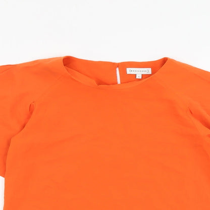 Womens UK Size 8 Warehouse Orange Basic T-Shirt