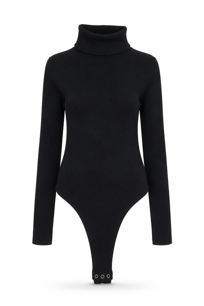 Womens UK Size 6 Boohoo One-Piece Black Bodysuit