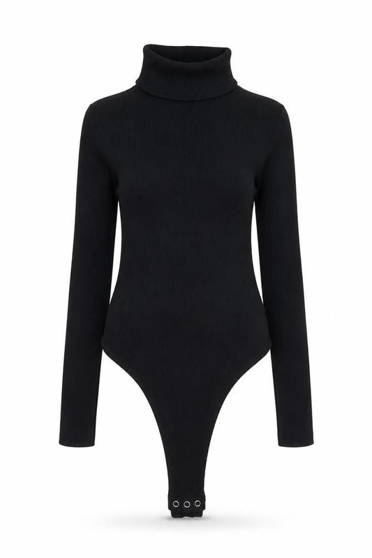 Womens UK Size 6 Boohoo One-Piece Black Bodysuit