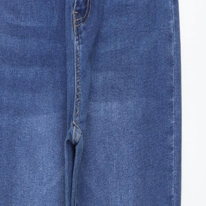 SheIn Womens Blue Cotton Skinny Jeans Size M L27 in Regular Button