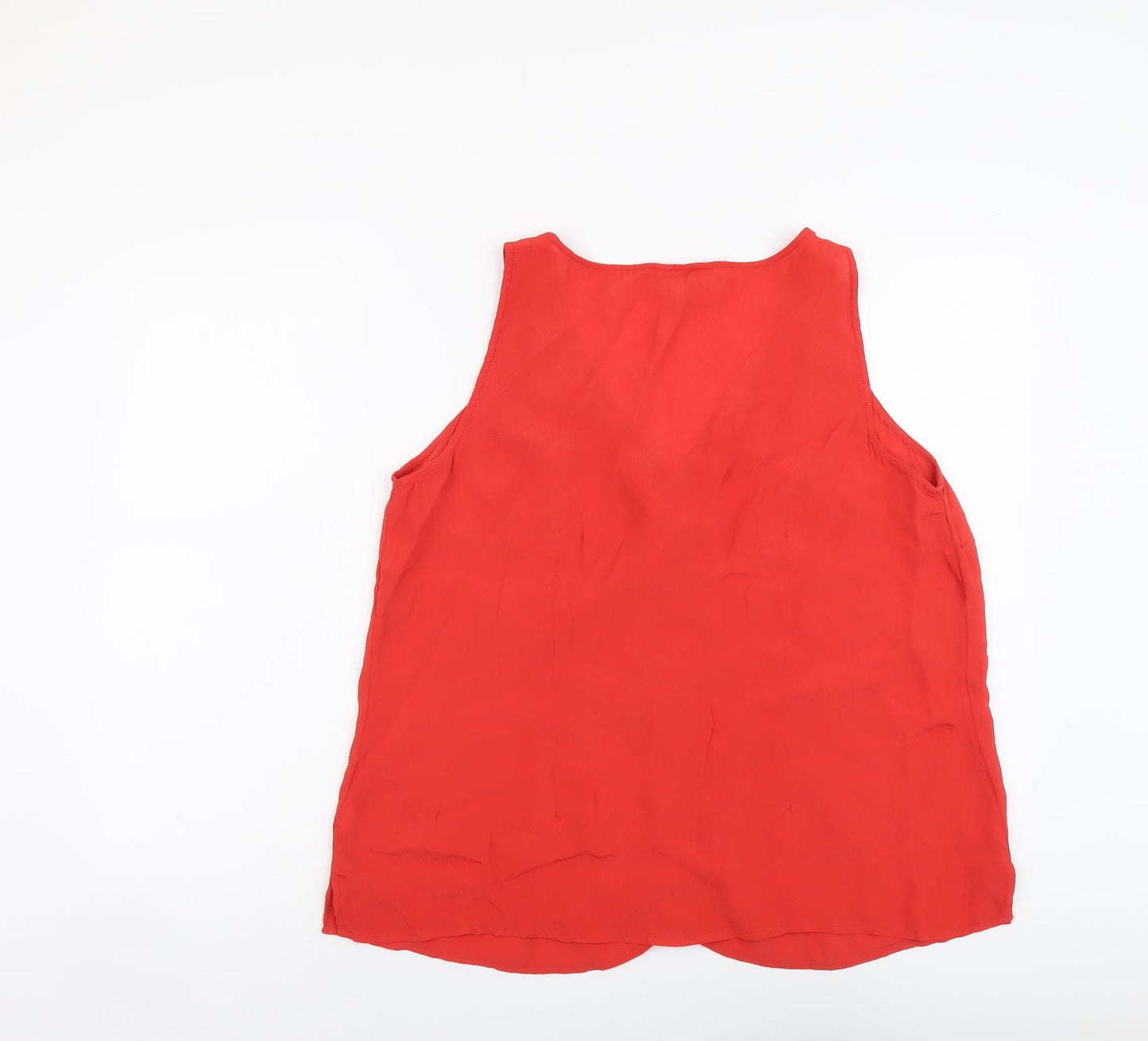Womens UK Size 16 Monsoon Red Basic Button-Up