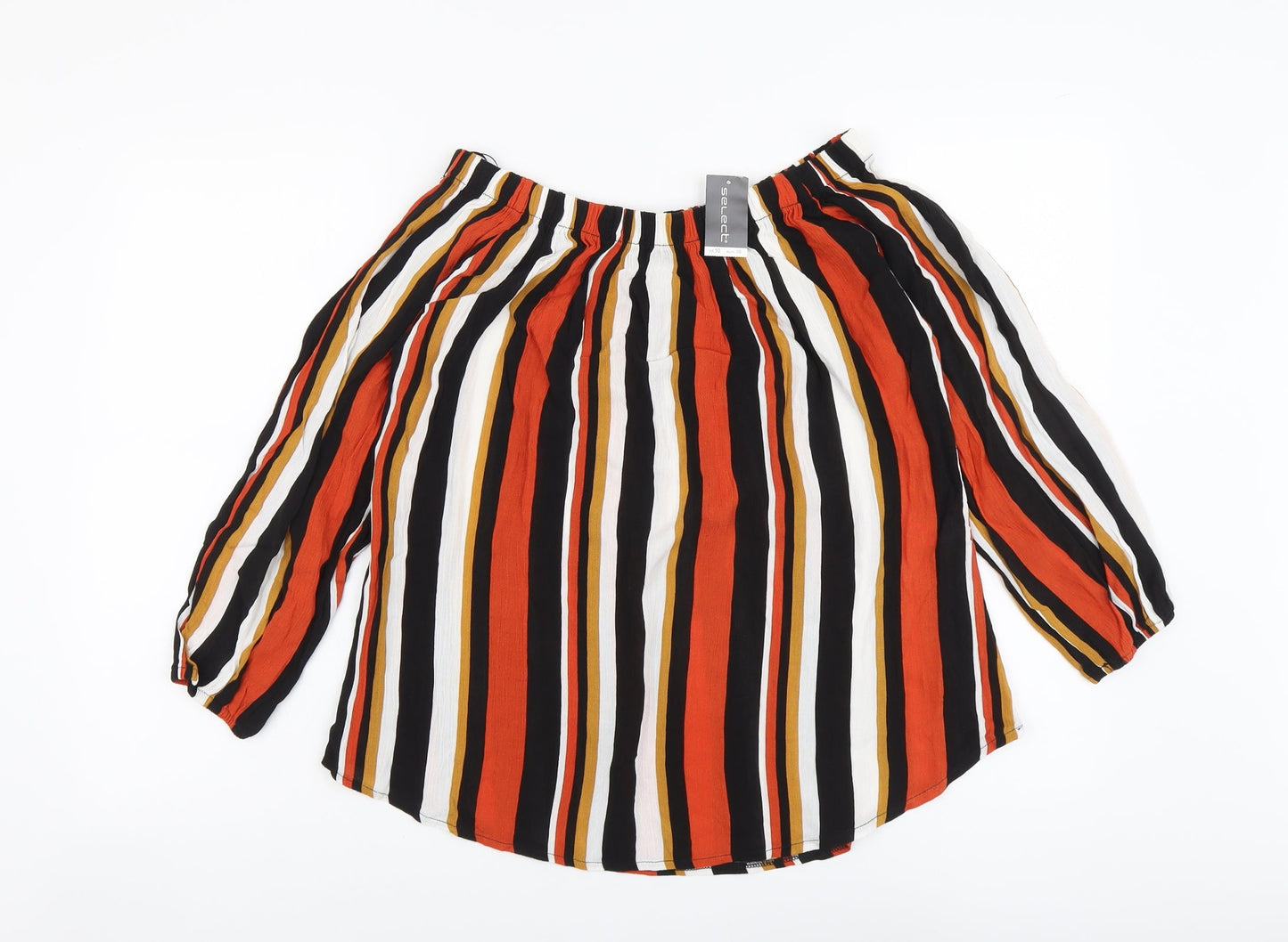 Womens UK Size 10 Select Multicoloured Basic Blouse