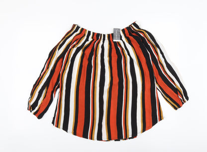 Womens UK Size 10 Select Multicoloured Basic Blouse