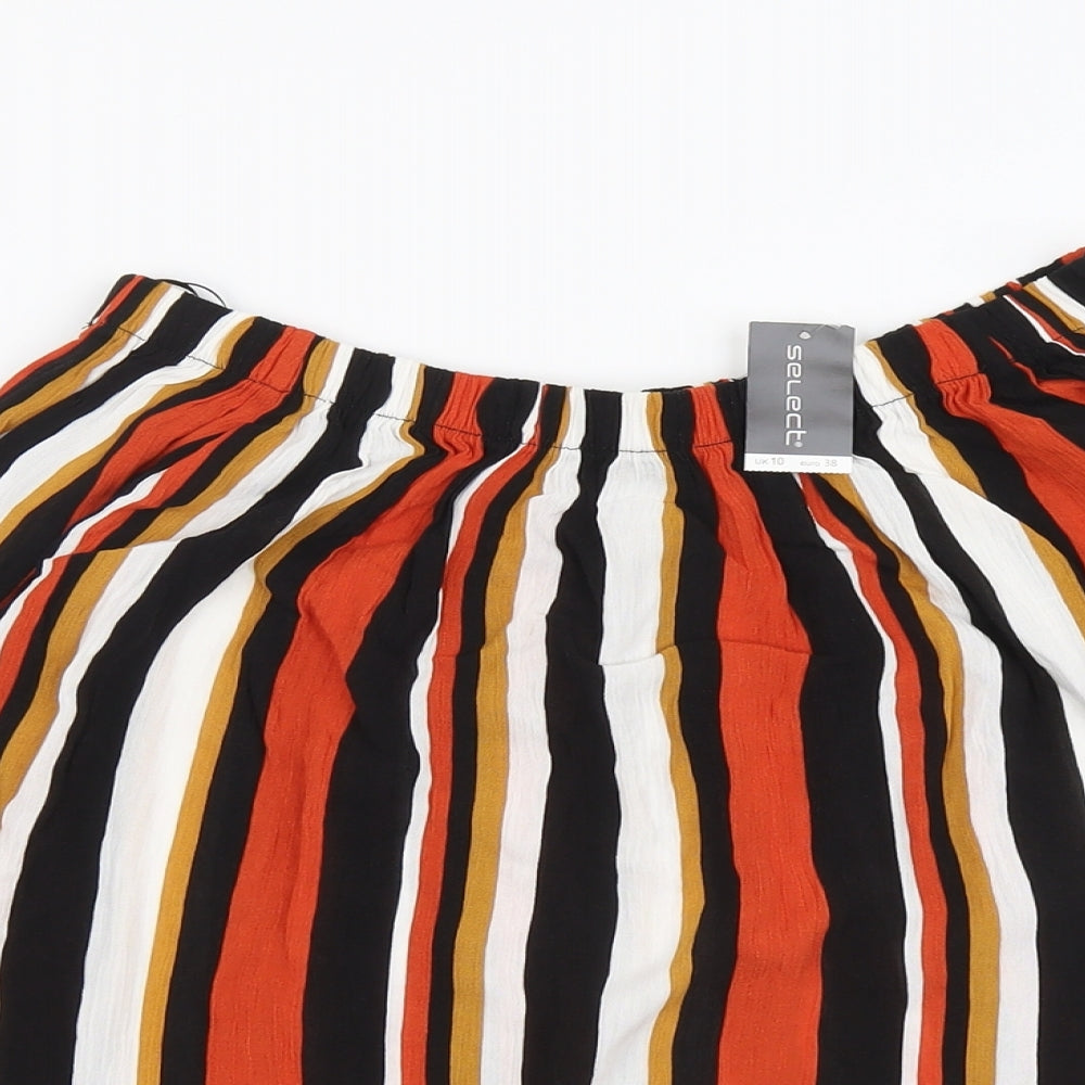 Womens UK Size 10 Select Multicoloured Basic Blouse