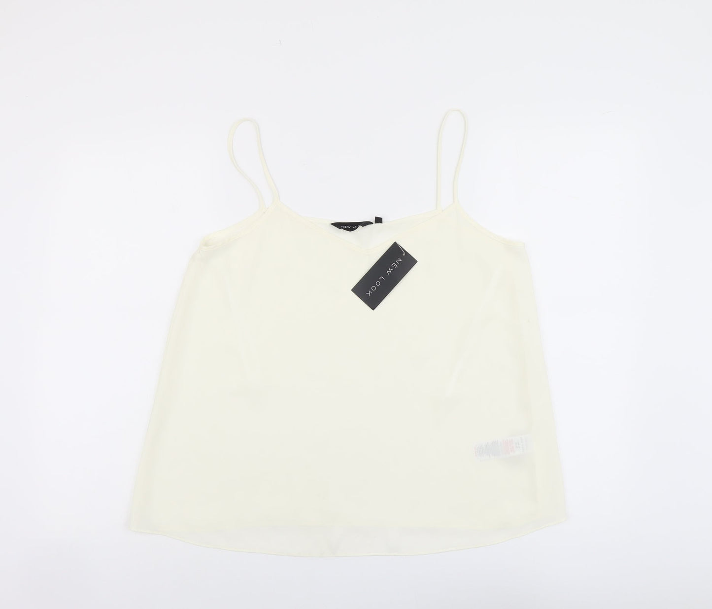 Womens UK Size 14 New Look Ivory Basic Tank