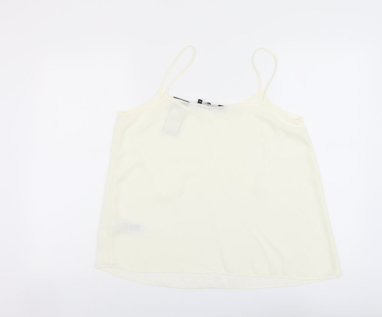 Womens UK Size 14 New Look Ivory Basic Tank