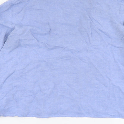 Womens UK Size M Zara Blue Basic Blouse