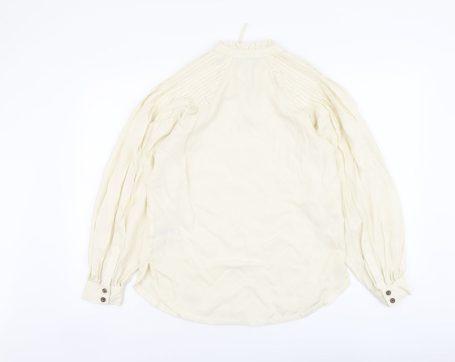 Womens UK Size 8 Marks and Spencer Beige Basic Blouse