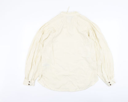 Womens UK Size 8 Marks and Spencer Beige Basic Blouse