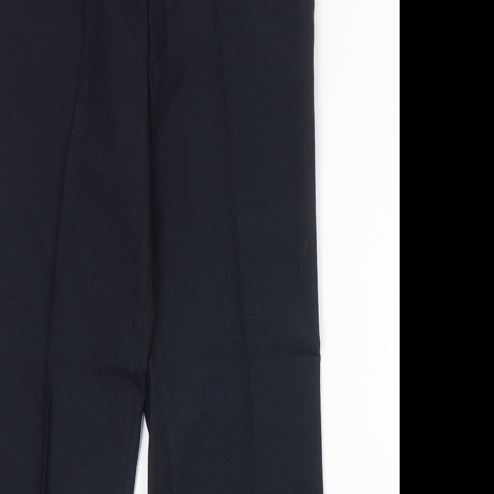 Mens UK Size 32 in C&A Regular Fit Dress Pants Blue Trousers