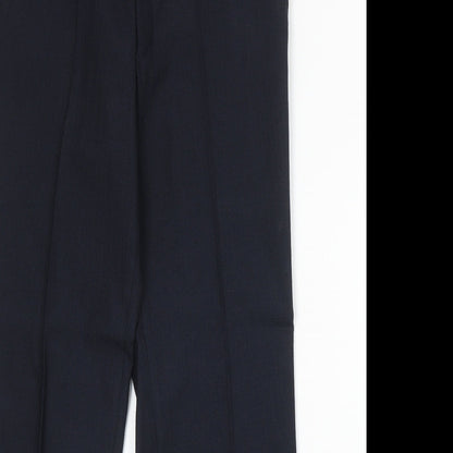 Mens UK Size 32 in C&A Regular Fit Dress Pants Blue Trousers