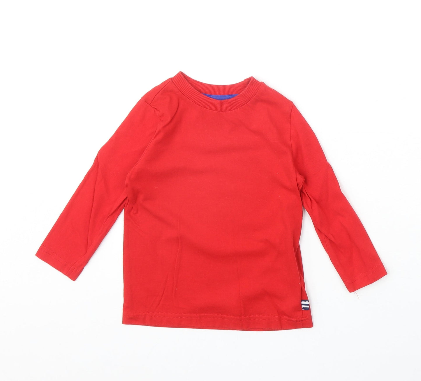 TU Baby Red Cotton Pullover T-Shirt Size 18-24 Months Round Neck Pullover
