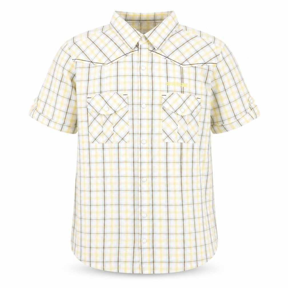Mens UK Size M Southside Yellow  Button-Up Short Sleeve Casual Shirt