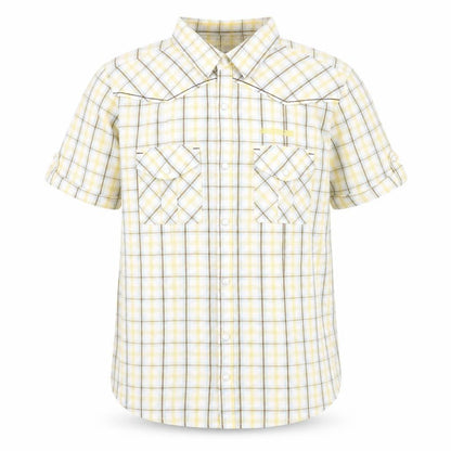 Mens UK Size M Southside Yellow  Button-Up Short Sleeve Casual Shirt