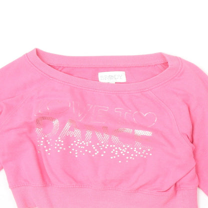 Brody Girls Pink 100% Cotton Pullover Sweatshirt Size 11-12 Years Pullover - Love To Dance