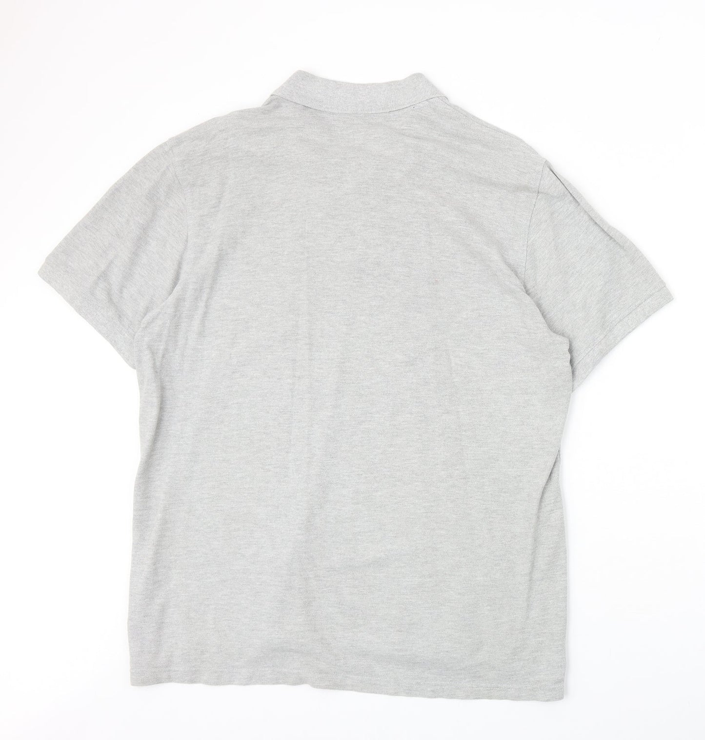 Matalan Mens Grey Cotton Polo Size XL Collared Button