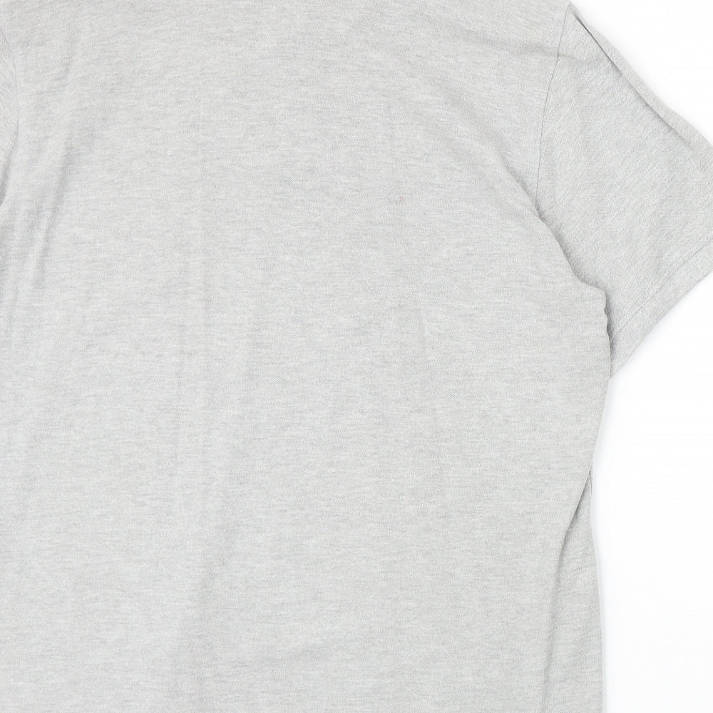 Matalan Mens Grey Cotton Polo Size XL Collared Button
