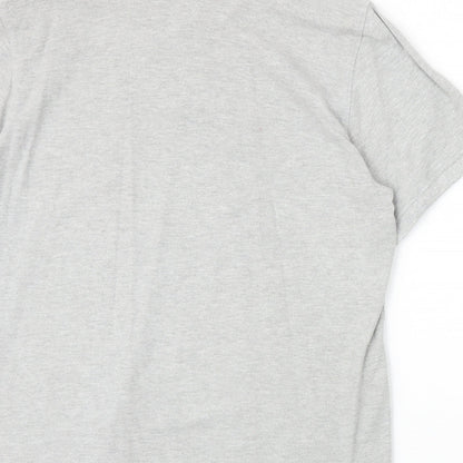 Matalan Mens Grey Cotton Polo Size XL Collared Button