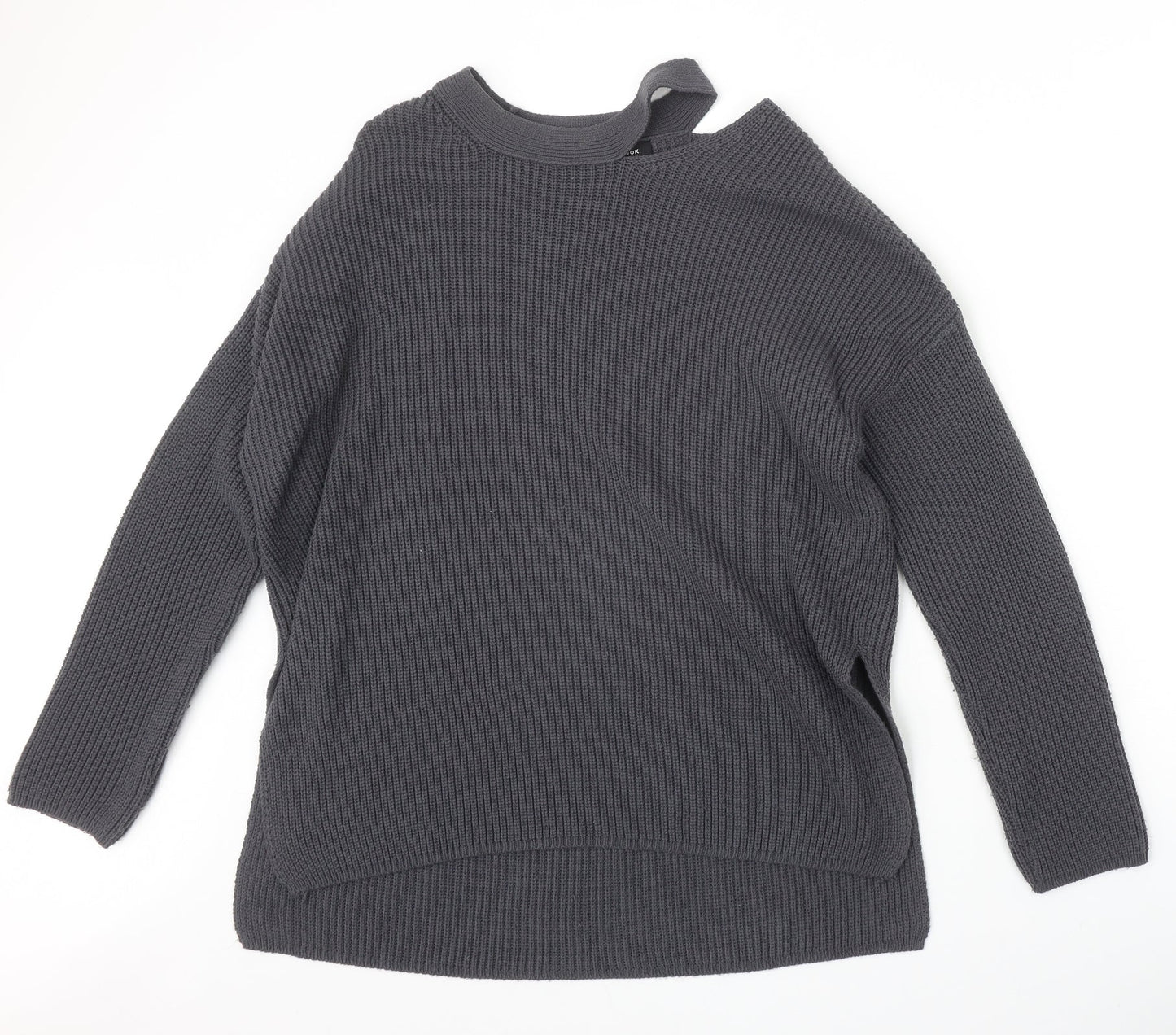 Womens UK Size 8 New Look Grey Pullover Jumper
