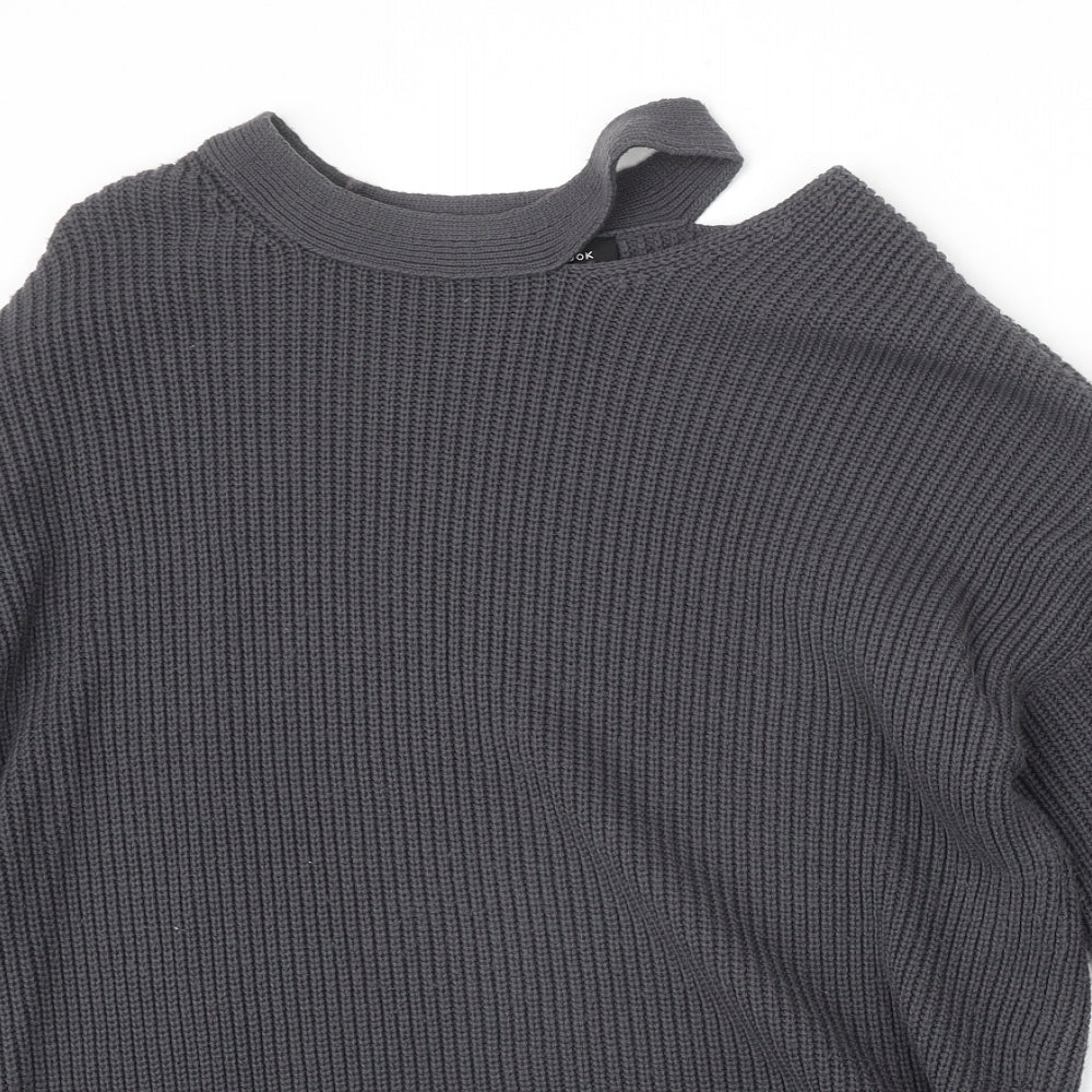 Womens UK Size 8 New Look Grey Pullover Jumper