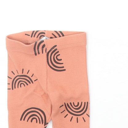Primark Girls Pink Geometric Cotton Jogger Leggings Size 3-6 Months Pullover - Sun Pattern