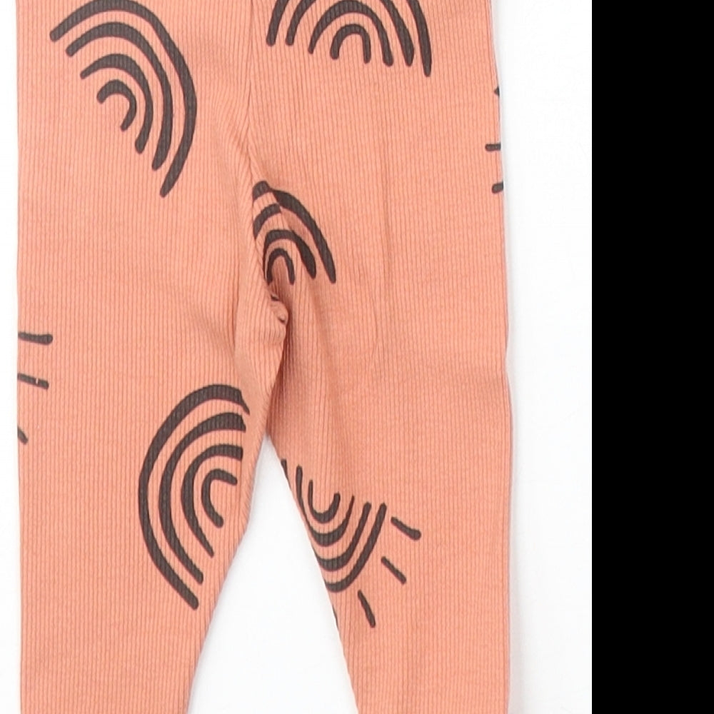 Primark Girls Pink Geometric Cotton Jogger Leggings Size 3-6 Months Pullover - Sun Pattern