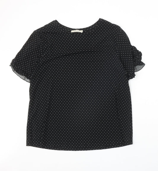 Womens UK Size M Oasis Black Basic T-Shirt