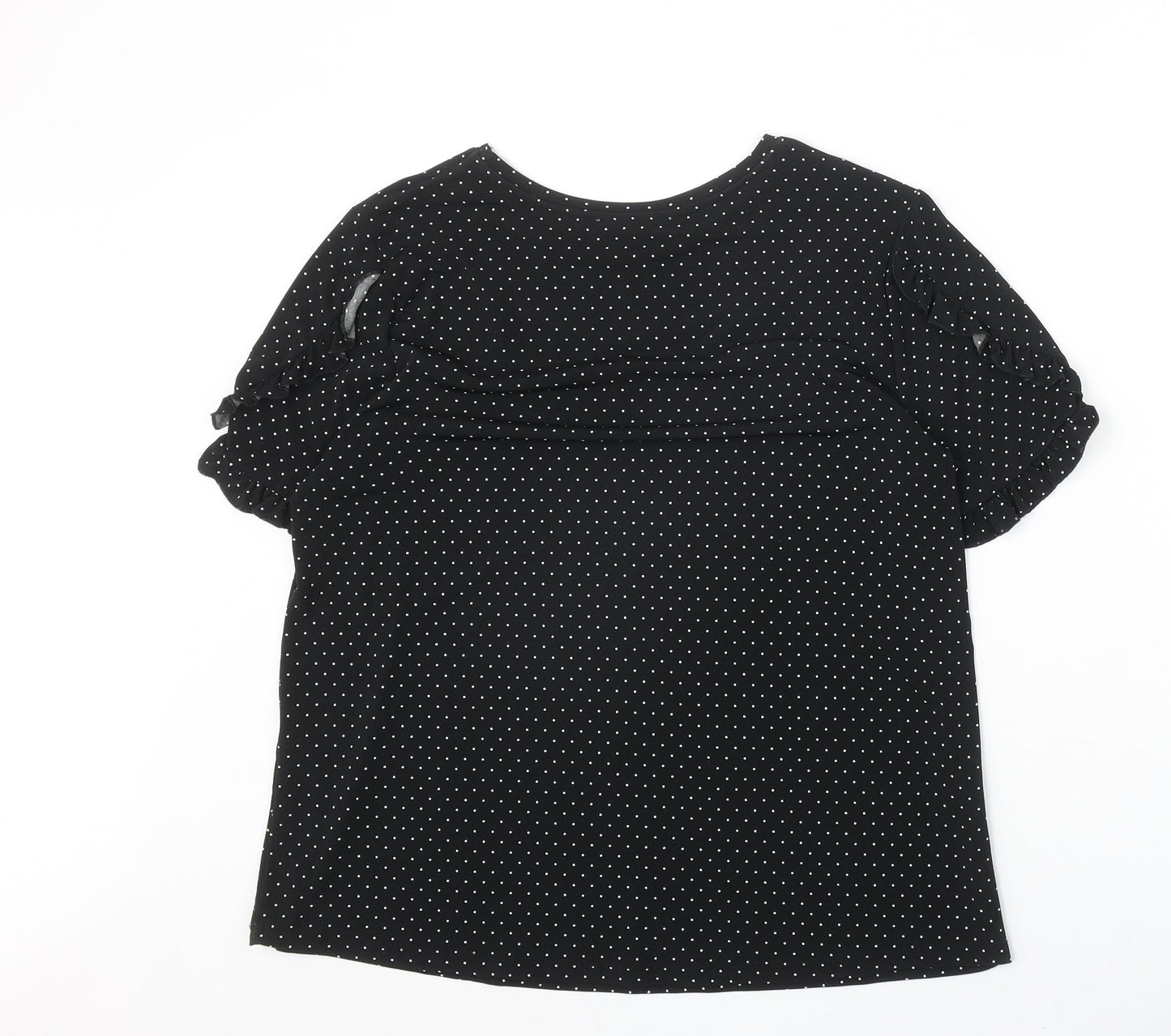 Womens UK Size M Oasis Black Basic T-Shirt