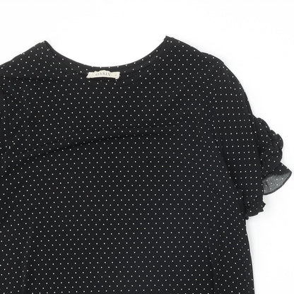 Womens UK Size M Oasis Black Basic T-Shirt