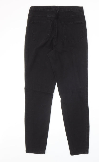 Denim & Co. Womens Black Cotton Skinny Jeans Size 12 Regular Zip