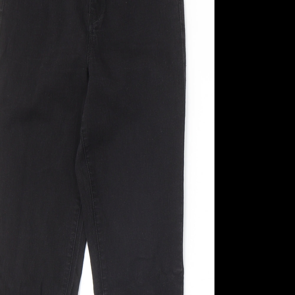 Denim & Co. Womens Black Cotton Skinny Jeans Size 12 Regular Zip