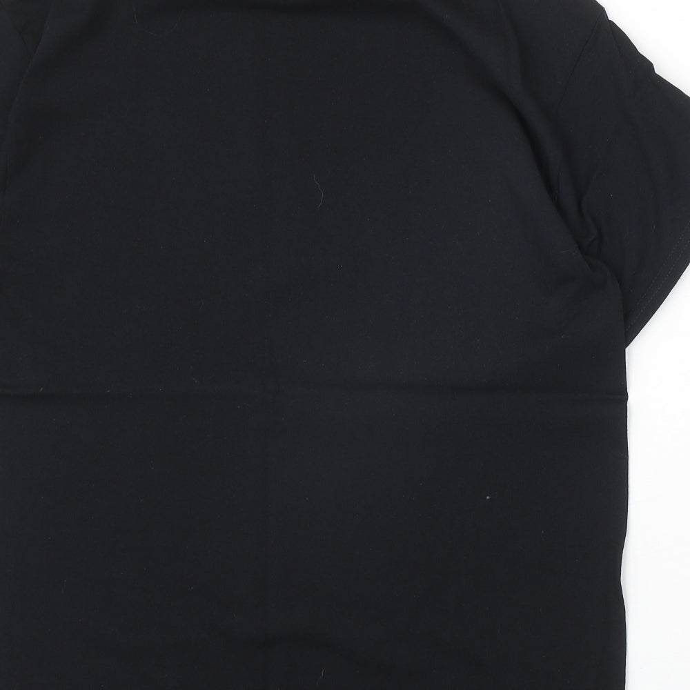 Mens UK Size L Gildan Black  T-Shirt