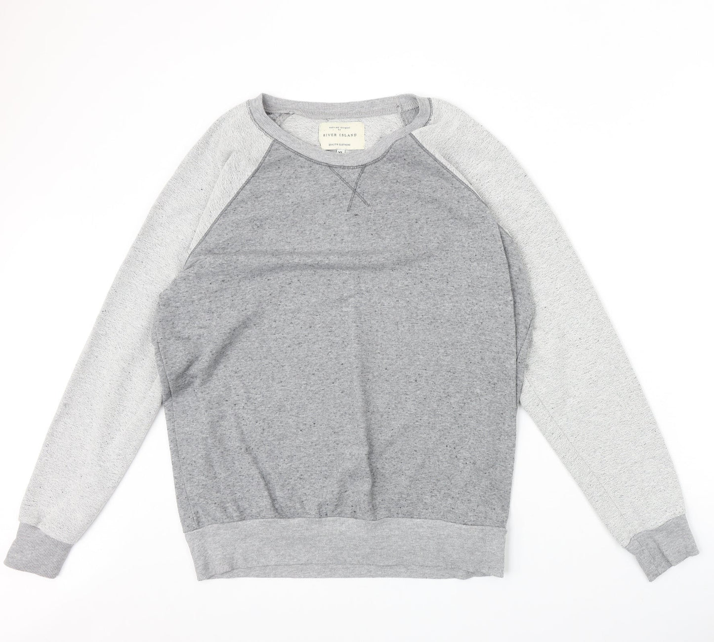 Mens UK Size XL River Island Grey Pullover Sweatshirt