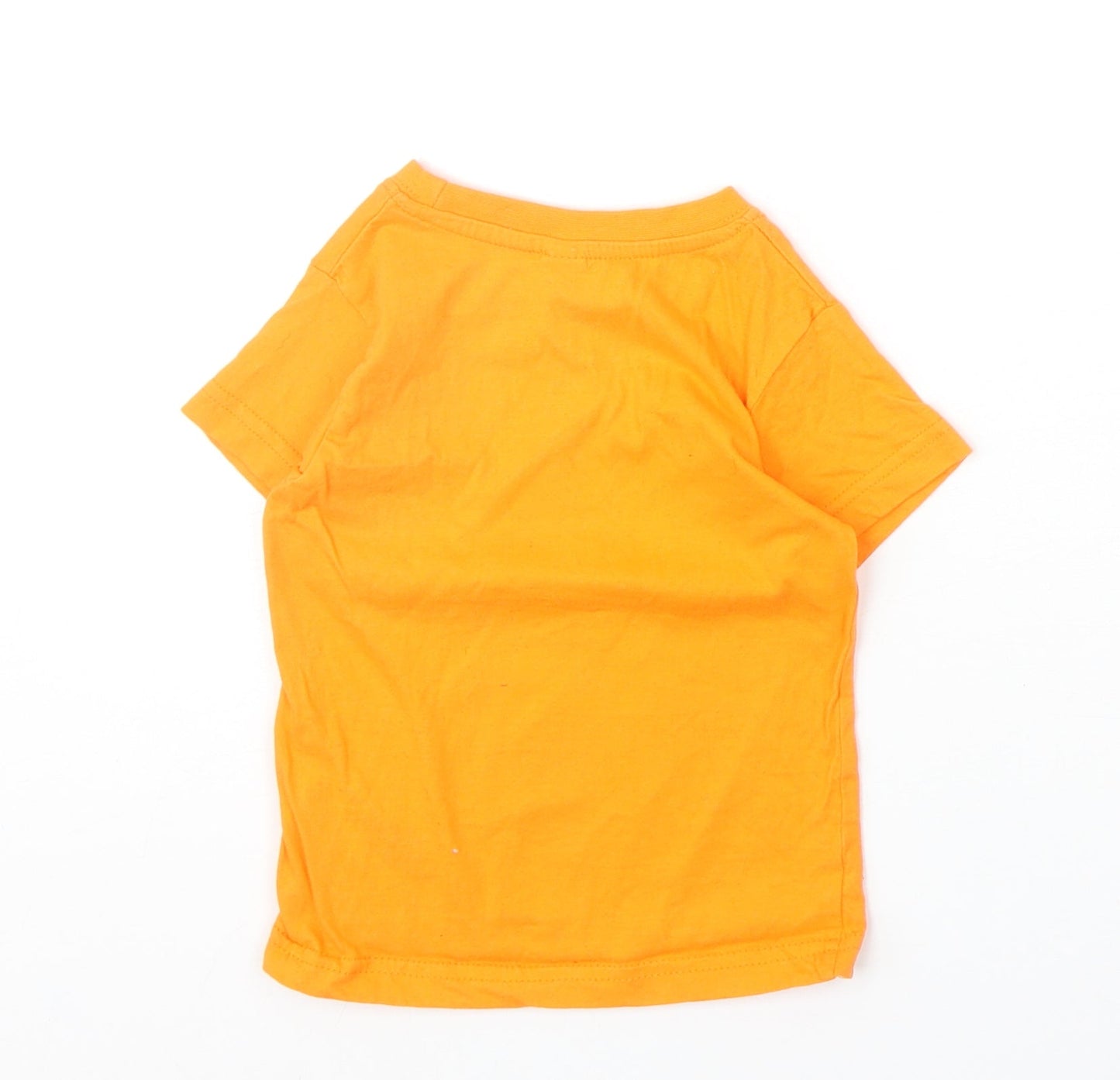 Roly Boys Orange 100% Cotton Basic T-Shirt Size 12-18 Months Round Neck Pullover