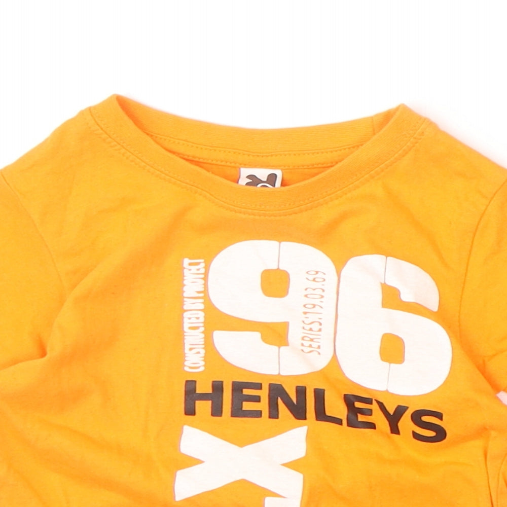 Roly Boys Orange 100% Cotton Basic T-Shirt Size 12-18 Months Round Neck Pullover