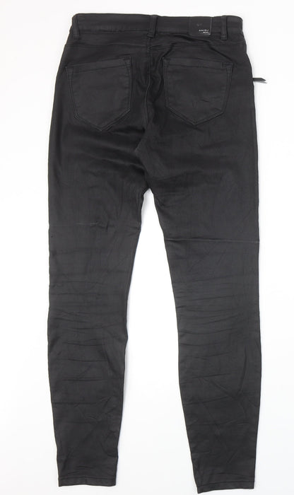 Womens UK Size 10 Amisu Regular Fit Straight Black Jeans