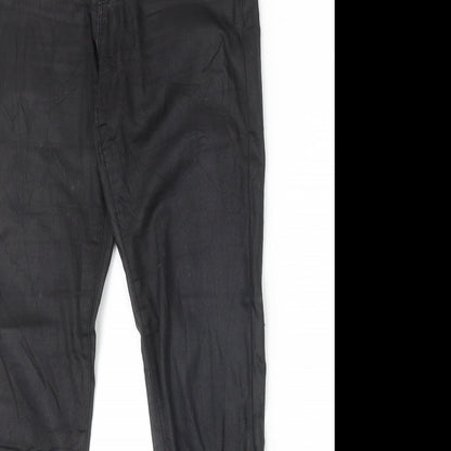 Womens UK Size 10 Amisu Regular Fit Straight Black Jeans