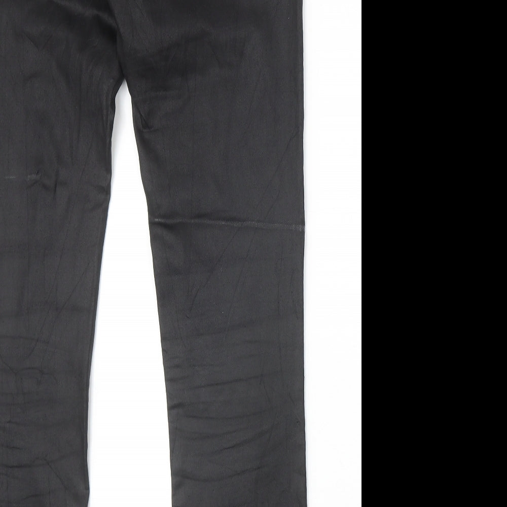Womens UK Size 10 Amisu Regular Fit Straight Black Jeans