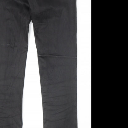 Womens UK Size 10 Amisu Regular Fit Straight Black Jeans
