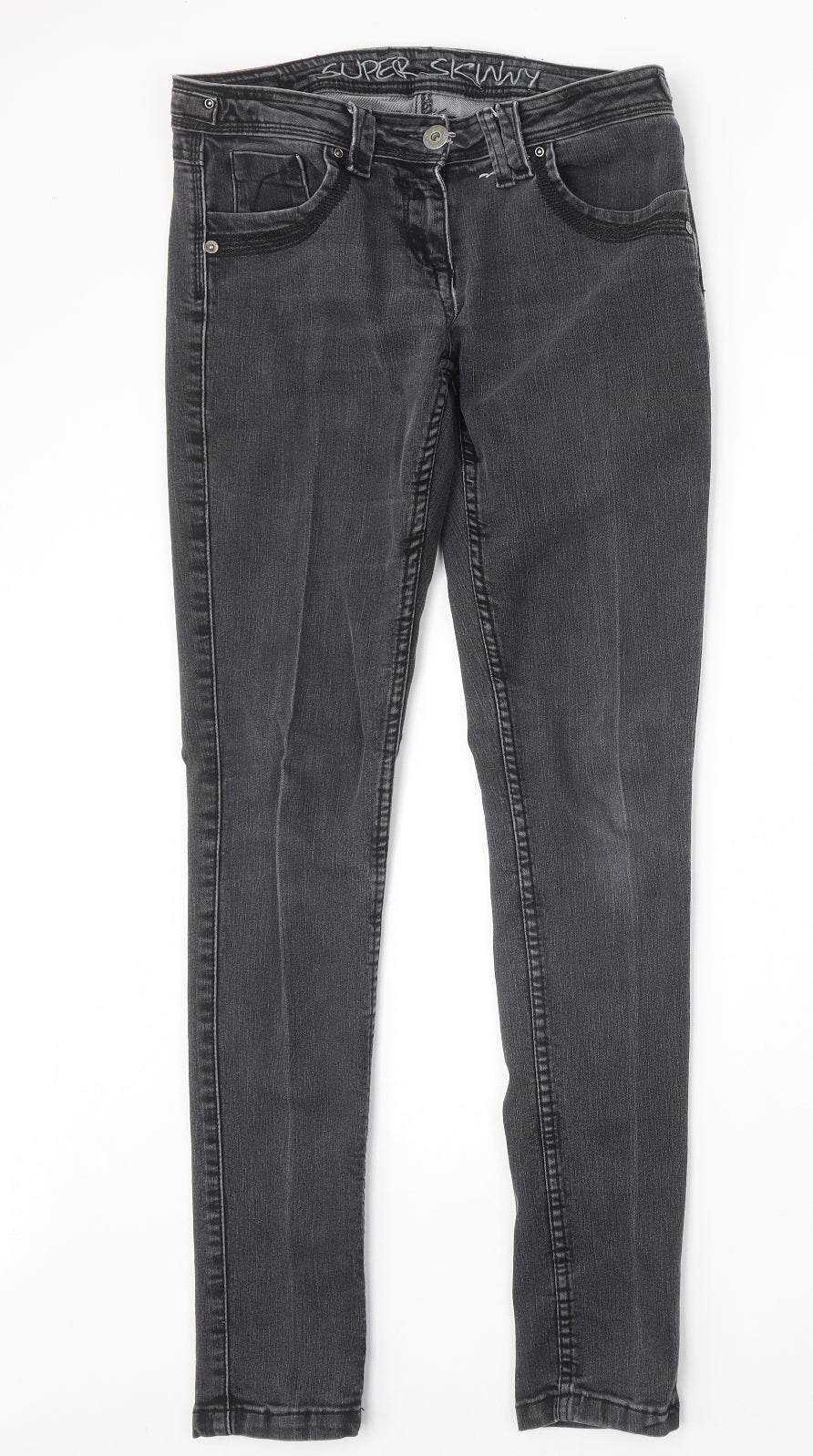 Womens UK Size 28 in Preworn Extra-Slim Fit Skinny Grey Jeans