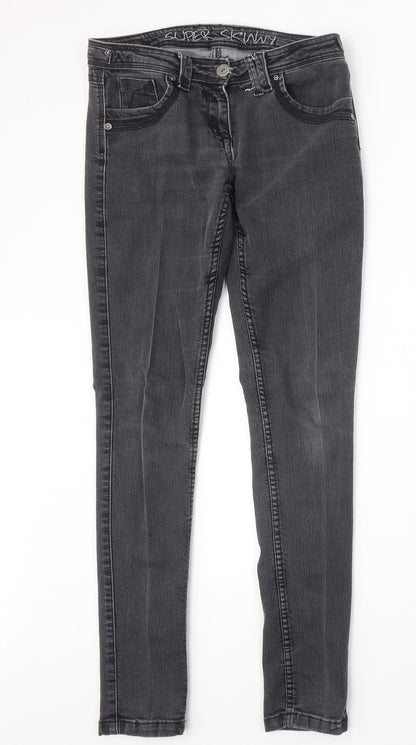Womens UK Size 28 in Preworn Extra-Slim Fit Skinny Grey Jeans