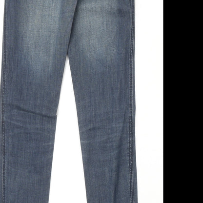 Only Womens Blue Cotton Straight Jeans Size 38 in Regular Zip