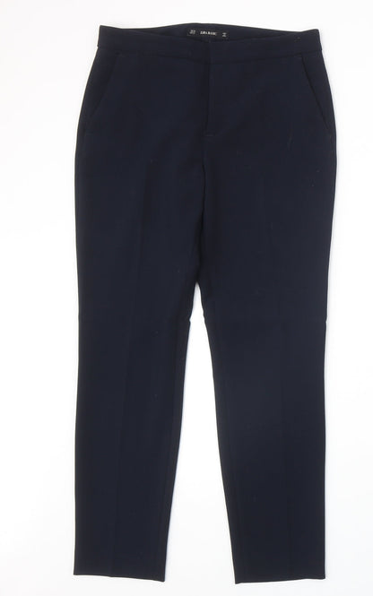 Womens UK Size XS Zara Regular Fit  Blue Trousers