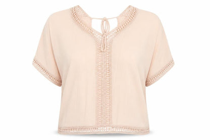 Womens UK Size 8 New Look Pink Basic Blouse